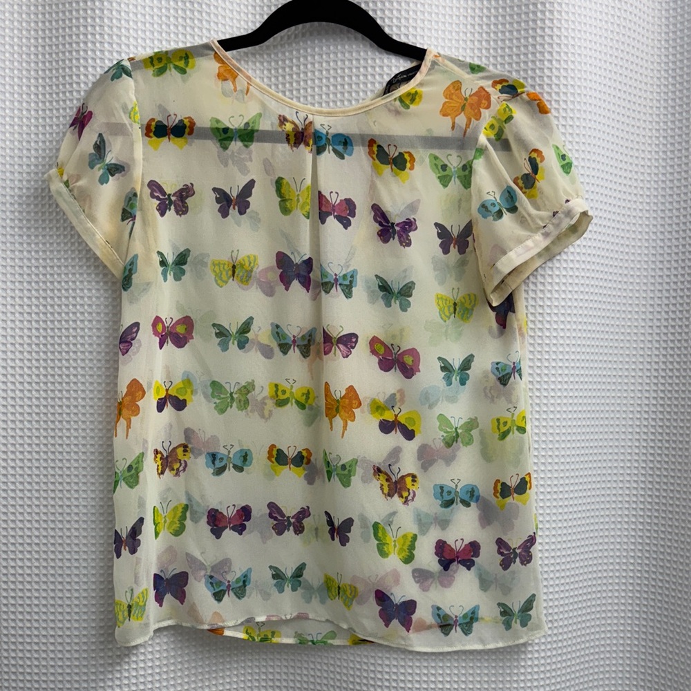 Colorful Butterfly Print Top